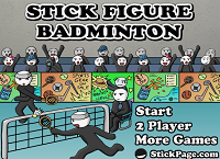 2 player games stick badminton